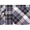 thumbnail image 2 of Men's Plaid Checkered Button Down Casual Short Sleeve Regular Fit Dress Shirt (PLS-06, M), 2 of 2