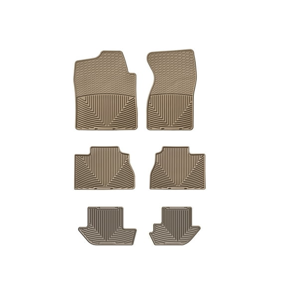 WeatherTech All-Weather Floor Mats compatible with Suburban, Escalade ESV, Yukon XL - Complete Set (1st, 2nd, & 3rd Row), Tan