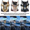 thumbnail image 3 of Swinging Dog Rear View Mirror Accessories For Car,Bulldog Cute Car Rear View Mirror Pendant Accessories Decorations,Frenchie Gifts Suitable For Men And Women-White, 3 of 8