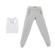 thumbnail image 4 of 2 chalecos y pantalones 1:12, ropa de muñeca hecha a mano, disfraz de ropa en miniatura para figuras de acción de 6 pulgadas, accesorio de vestir mode Gris Hugo Figura chaleco, 4 of 10