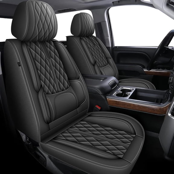 Seat Covers Custom Fit Chevy Silverado GMC Sierra 2007-2026 1500 2500HD 3500HD Truck Waterproof Full Set 5-Seats Seat Protector