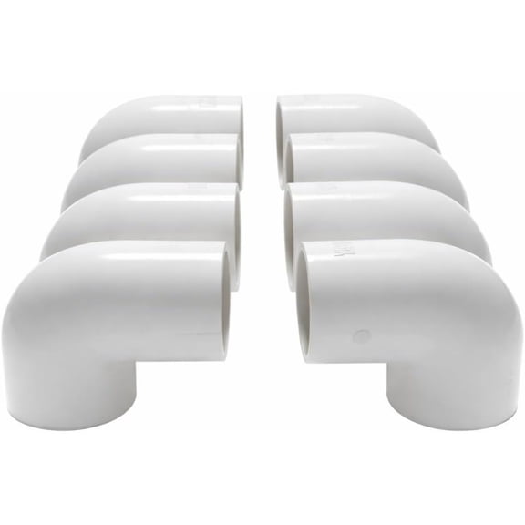 Bulk 10-Pack 1 1/4" Schedule 40 PVC 90° Elbows | Premium Right-Angle Pipe Fittings for Water Distribution, Irrigation & Plumbing Repairs