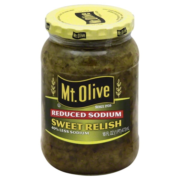Mt. Olive Reduced Sodium Sweet Relish 16 fl. oz. Jar