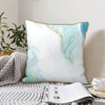 thumbnail image 6 of Haiem Gold Lines Marble Watercolor Print Velvet Soft Solid Decorative Square Throw Pillow Covers Set with Elegant Piping Christmas Cushion Case for Sofa Bedroom Car-18"x18", 6 of 8