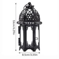 thumbnail image 2 of Candelabro vintage con forma de farol para velas de té, ideal para interiores y exteriores, fiestas navideñas. Negro, 2 of 7