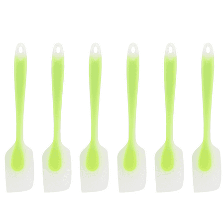

Silicone Spatulas Heat Resistant Non-Stick Flexible Rubber with Solid Stainless Steel Core Kitchen Essential Gadget Premium Scraper Spoon Set Green