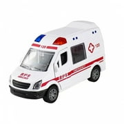 Children's Smooth Surface Coasting Toy Car Model: Ambulance, Inertial Car battery needed