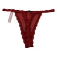 thumbnail image 2 of UNDERGIRL Women's Red Sheer Rhinestone Lace Thong Panties Sz S NWT, 2 of 2