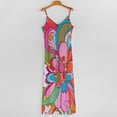 thumbnail image 5 of Psychedelic Floral Vibrant Pattern Sleeveless Dress Loose Women's Dress Dresses Luxury Evening Dresses, 5 of 9