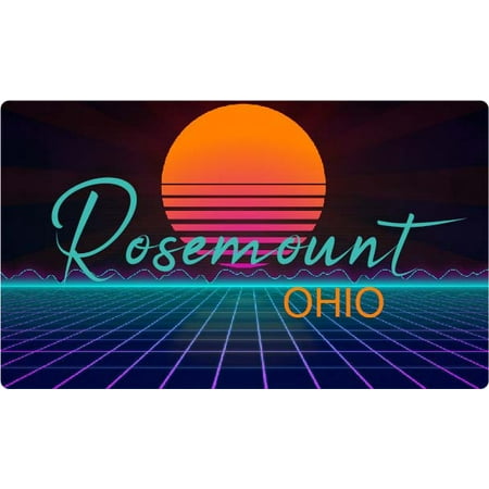 

Rosemount Ohio 4 X 2.25-Inch Fridge Magnet Retro Neon Design