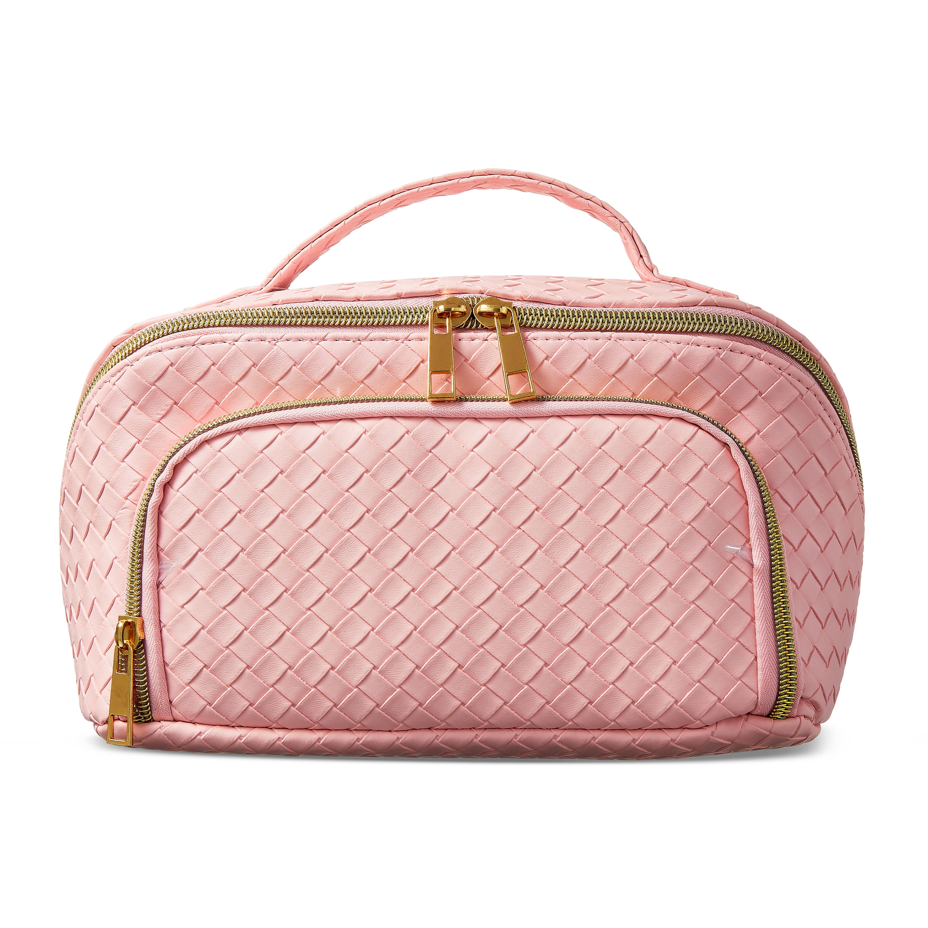 Walmart Cosmetic Travel Bag, Wine Red, Women Zipper Pouch, 1 Count