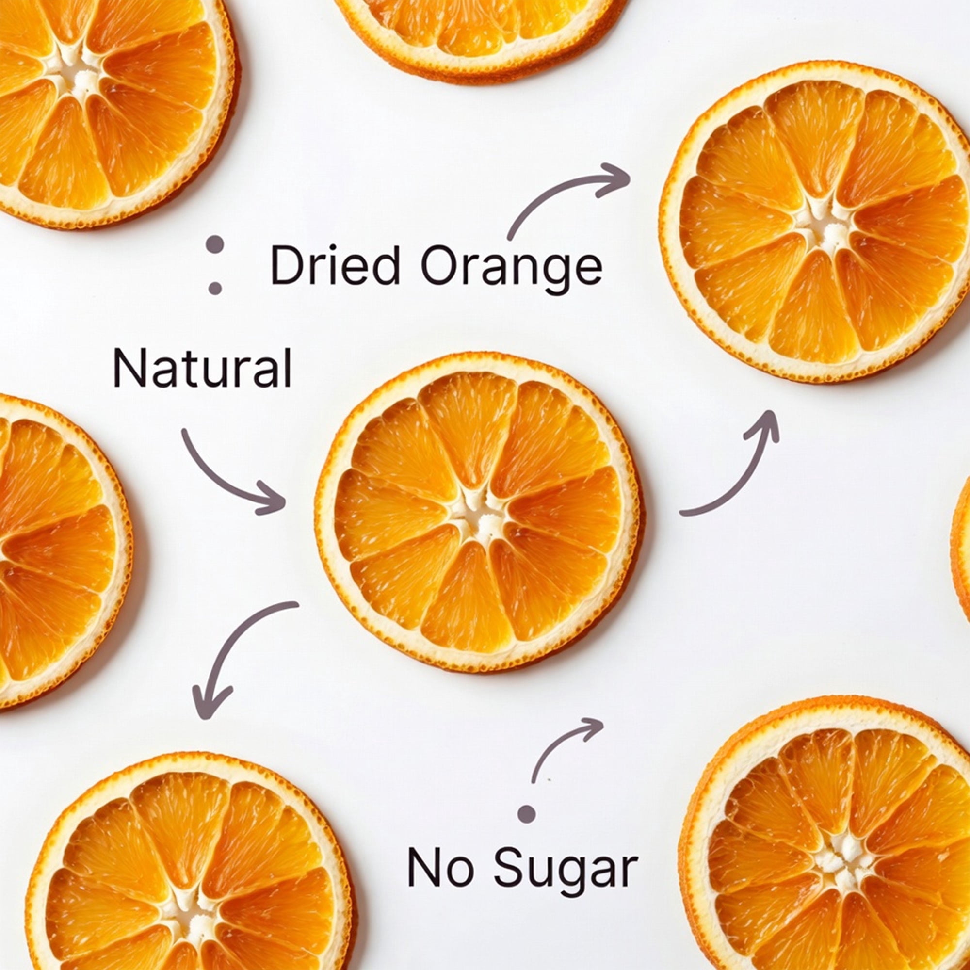 Dried Orange Slices Dehydrated Fruit Snack Made in USA No Sugar Added