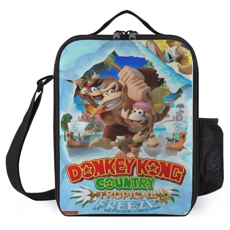 FSMYJJZY Donkey Kong Insulated Lunch Bag 9.8×7.9×3.1in for Women Men – Lunch Box Large Capacity for Work Travel Outdoor
