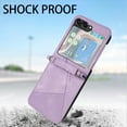 thumbnail image 4 of Dteck for Samsung Galaxy Z Flip 6 Case, Shockproof PU Leather Crossbody Lanyard Cover Protective Strap Case for Galaxy Z Flip 6,Purple, 4 of 6