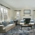 thumbnail image 4 of 5'x8' Slate Blue Machine Woven Damask Indoor Area Rug, 4 of 6