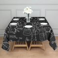 thumbnail image 3 of Math Equations Chemistry Symbols Black Pattern Square Tablecloth,Waterproof Square Table Cover,Wipeable Spillproof Washable Table Cover for Home Kitchen Party Decor 60"x60"(152x152cm), 3 of 6
