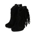 thumbnail image 5 of New Women Liliana Tavi-8 Suede Pointy Fringe Stiletto Heel Riding Ankle Bootie, 5 of 6