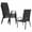 Black, variant on FUNDAZE Outdoor Dining Chairs Set of 4, Patio Dining Chair Stackable Armrest Patio Chairs Space Saving for Garden Backyard Deck, Brown