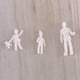 thumbnail image 1 of 100Pcs HO Scale 1:100 White Model People Unpainted Figures, 1 of 5