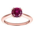 thumbnail image 2 of Aonejewelry 0.90 Carat Created Ruby Engagement Ring In 10k Rose Gold, 2 of 4
