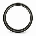 thumbnail image 2 of Titanium Black Titanium with 925 Sterling Silver-Inlay 10mm Men's Wedding Band Ring Size 13.5, 2 of 7