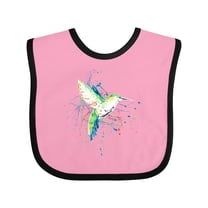Inktastic Hummingbird Paint Splatter Boys or Girls Baby Bib