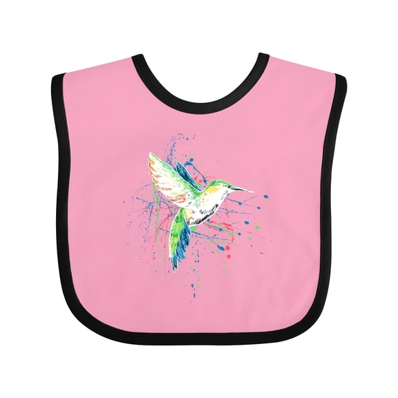 Inktastic Hummingbird Paint Splatter Boys or Girls Baby Bib