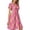 Z08-Hot Pink, variant on YAYUBA Cruise Outfits for Women 2026 Womens Fashion Dress Solid Color Short Sleeve V Neck Mid Length Dress Vacation Flowy Maxi Dresses