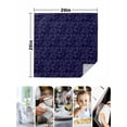 thumbnail image 4 of Navy Blue Floral Cloth Napkins Set of 6 Reusable Dinner Napkins, Vintage Farmhouse Abstract Flowers Cocktail Napkin Washable Table Napkins for Wedding/Holiday Party/Baby Shower 20"x20", 4 of 7