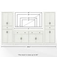 thumbnail image 5 of Crosley Furniture Tara 3PC Entertainment Center/Sideboard with Pantries in White, 5 of 16