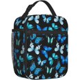 thumbnail image 2 of Butterflies Lunch Bag For Women Men Insulated Lunch Box Portable Lunch Tote Bag,Reusable Leakproof Thermal Cooler Sack Food Handbags Case High Capacity For Work School Travel Picnic, 2 of 6