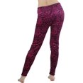 thumbnail image 3 of ToBeInStyle Women's Fleece Lined Leggings w/Tribal Print Band - Fuchsia - S/M, 3 of 5