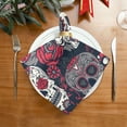 thumbnail image 2 of GZHJMY Skull Cloth Napkins Set of 4, Reusable Washable Polyester Dinner Napkins for Family, Restaurant, Wedding, Party Decor 20 x 20 Inch, 2 of 7