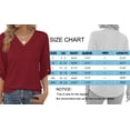 thumbnail image 5 of MOSHU V Neck Tops for Women 3/4 Length Sleeve Women Tops Casual Dressy Women Blouses Trendy Tunic Tops, 5 of 9