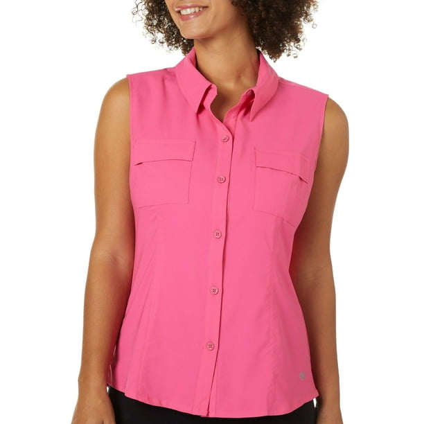 Reel Legends Reel Legends Womens Saltwater Solid Sleeveless Top