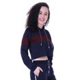 thumbnail image 4 of Moomaya Color Block Crop Hoodie Drawstring Pullover Casual Sports Jacket For Women-17, 4 of 7