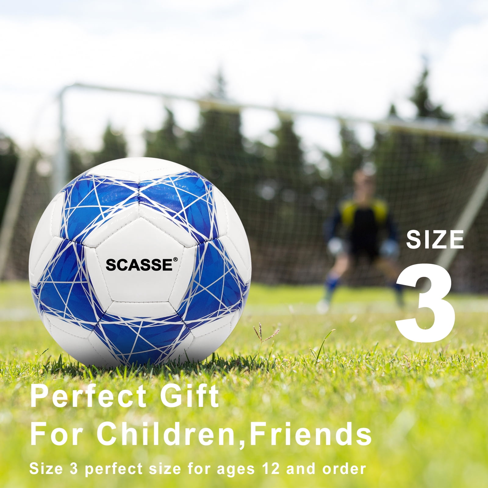 Soccer Balls Kid Size 3,Glow in The Dark Official Size Soccer Ball,Indoor/Outdoor Light Up Training Ball with Pump and Needls,Street Ball Game for Kids,Boys and Girls