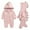Pink, variant on Romper Girls Cartoon Outfits Boys Cute Jumpsuit Baby Clothing Hooded Girls Romper Jumpsuit Relaxed Fit Dailywear, 0-3 Months