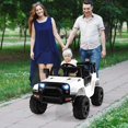 thumbnail image 2 of Patiojoy 12V Kids Ride On Car Electric Vehicle Jeep with Parental Remote Music Horn Headlights Slow Start Function White, 2 of 10