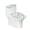 Green Leaf, variant on HELLHERO Comfortable and Practical for Household Universal Lid Cover Set for Toilet Adjustable Stretch Stretch Fit Cosmic Astrology Theme