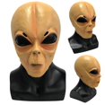 thumbnail image 1 of 1 Halloween mask, scary alien Halloween cosplay costume mask for adults scary party decoration props, latex alien mask with big eyes UFO Halloween cos, 1 of 4