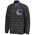 thumbnail image 2 of Men's Starter Black Golden State Warriors In-Field Play Fashion Satin Full-Zip Varsity Jacket, 2 of 4