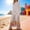 Dresses-908White, variant on Gamivast Floral Maxi Dress for Women Crew Neck Long Dress Long Sleeve Flowy Dress Vibrant Bottom Flower Print for Wedding Guest Beach Party