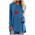 thumbnail image 1 of CEHVOM Mode T-Shirt Décontracté à Manches Longues et Col Rond pour Femmes en Liquidation, 1 of 4