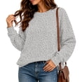 thumbnail image 6 of Zorvxlyn Leopard Crewneck Sweatshirts Women Long Sleeve Pullover Tops Fall Winter Drop Shoulder Y2k Vintage Trendy Pullover Sweaters for Women, 6 of 6