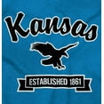 thumbnail image 2 of Kansas Cute Bald Eagle Souvenir Men's Graphic T Shirt Tees Brisco Brands S, 2 of 6