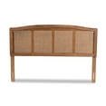 thumbnail image 2 of Baxton Studio Marieke Mid-Century Modern Ash Wanut Finished Wood and Synthetic Rattan Full Size Headboard,Wholesale, 2 of 7