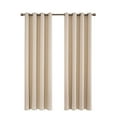 thumbnail image 5 of Eclipse Round and Round Pattern Blackout Grommet Top Window Curtain Panel, Gray, 52x84, 5 of 5
