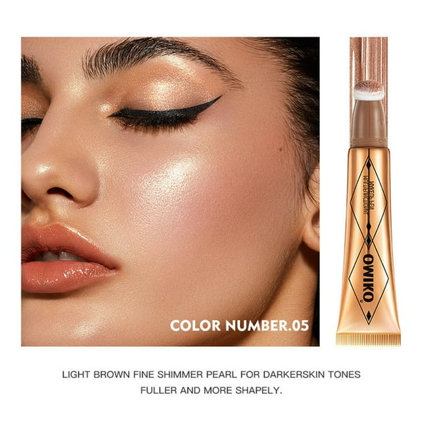 Ganfancp Multi Functional Cosmetic Pen Blusher High Gloss Pearlescent Cosmetic Pen Fine Flash Naturally Brightens The Face Rebajas Hoy Liquidación Lápiz de Limpieza*1