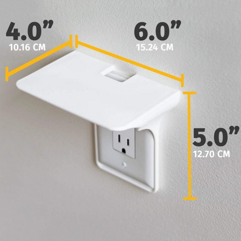 Power Perch Outlet Shelf Easy Installation, Wall Outlet Shelf, No